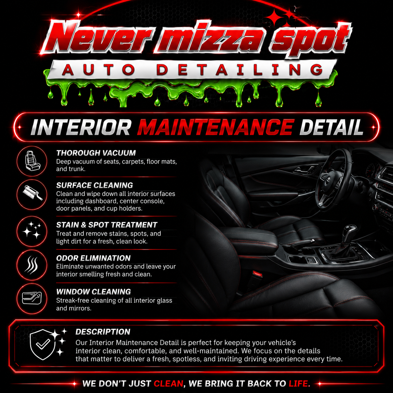 Interior Maintenance Detail
